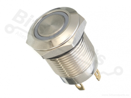 Push button contact 12mm metal round red